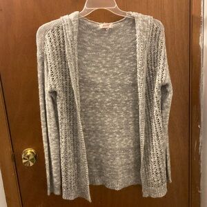 Arizona Jean Company Light Gray Open Knit Cardigan